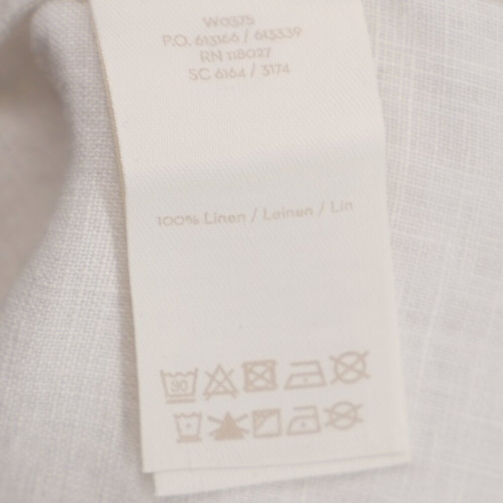 BODEN Alexandra Linen Foil Speckle V-neck Short-sleeve Top in White Size US 18 - Picture 6 of 6